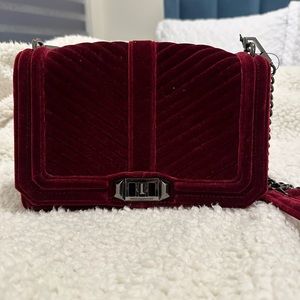 Burgundy Velvet Rebecca Minkoff Crossbody
